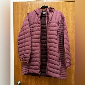 Eddie Baur purple down puffer coat. Woman’s size medium.